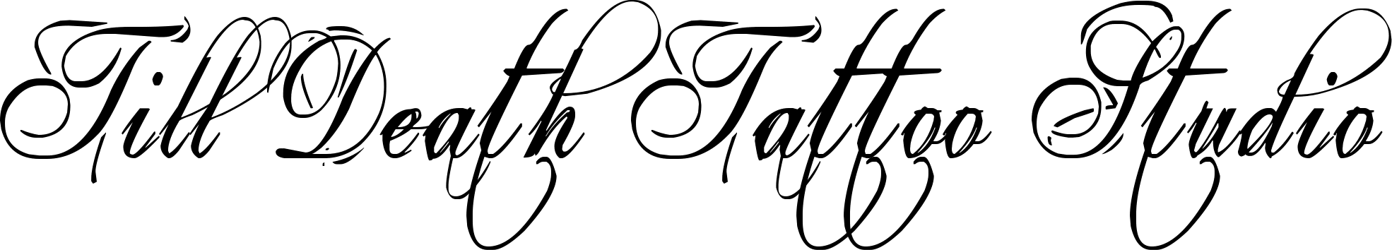 The "eutemia-i.italic" typeface, with its elegant cursive script, represents the premier tattoo shop near Lakeland.